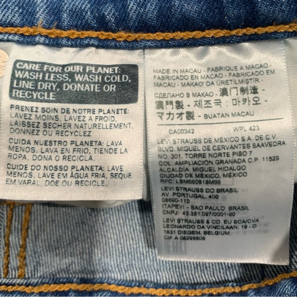 Levi’s 501 Cut off Jean Shorts Medium Wash Classic Button Fly Women’s Size 27 - Picture 5 of 12